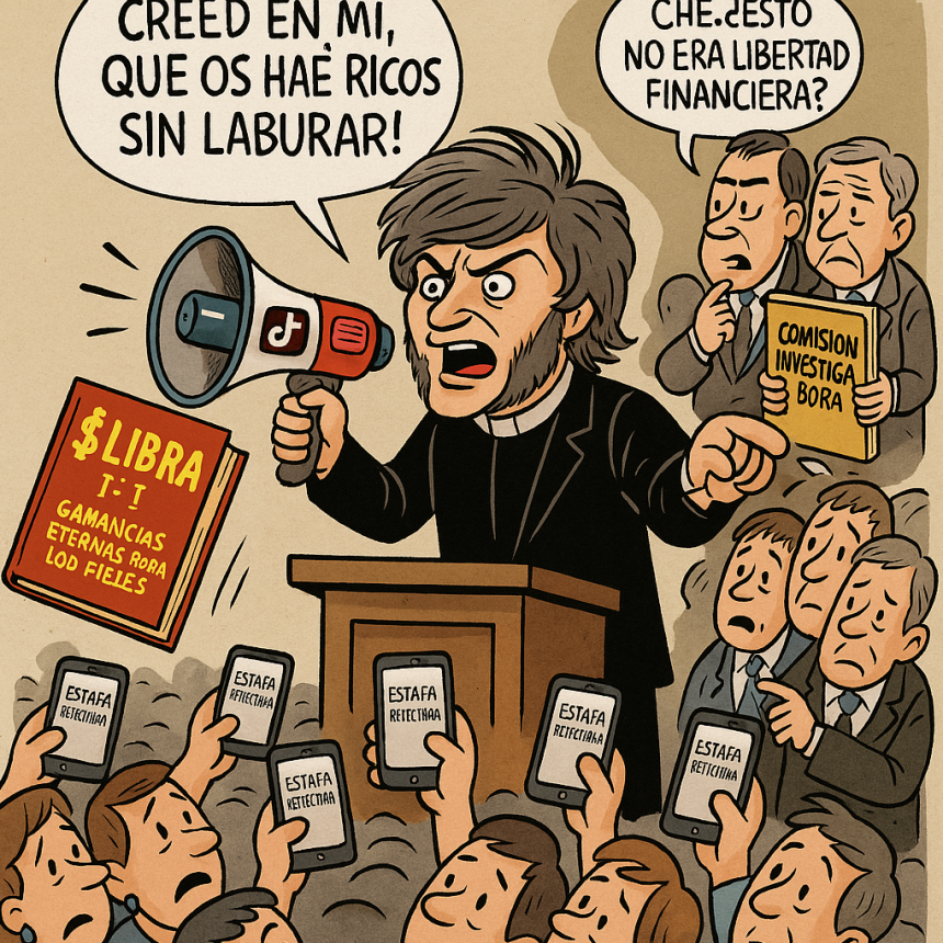 Criptoestafa al palo: Milei bajo la lupa por el fraude de $Libra y un Congreso que ya no le aplaude todo